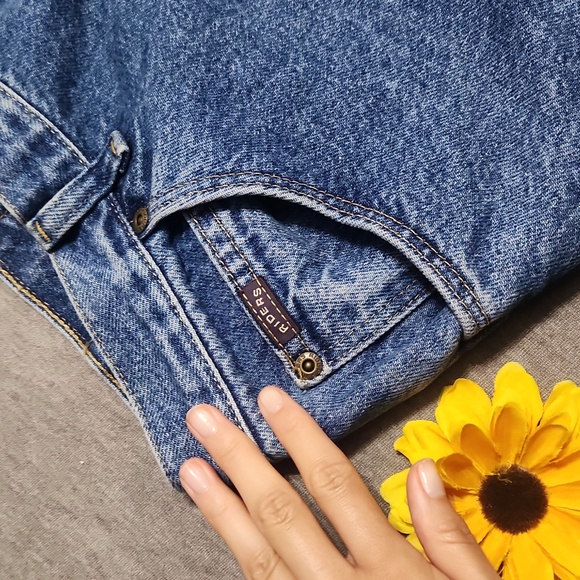 RARE!! Vintage Lee Riders High Rise Relaxed Baggy Taper Leg Blue Denim Mom Jeans - Picture 6 of 12